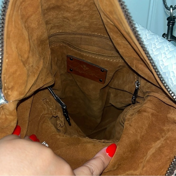 Patricia Nash Twisted Woven Collection Luzille Backpack Shoulder White - Picture 16 of 16